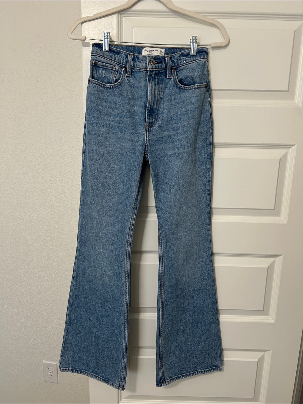 Abercrombie & Fitch Women's Light Blue Flare Jeans